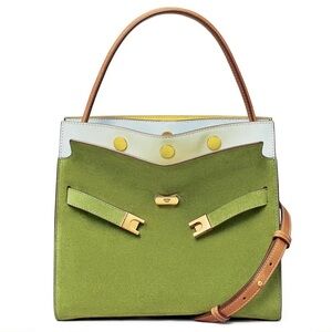 Tory Burch Olive and Sky Shoulder Bag